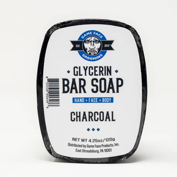 Charcoal Glycerin Bar Soap for wholesale by Game Face Grooming