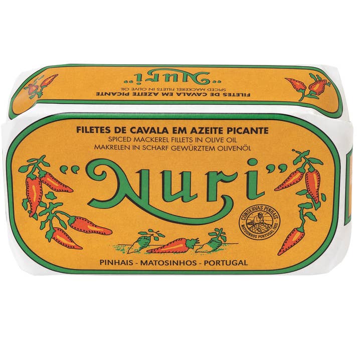 International Loft - Vente Poissons en conserve - Filets de maquereau Nuri à l'huile d'olive épicée