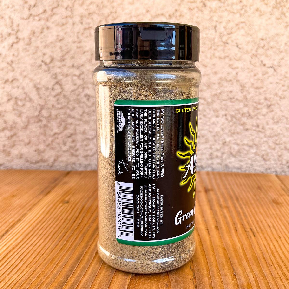 AlbuKirky Seasonings - Vente Marinades en poudre - Bouteille de 12 oz Green Chile Rub1
