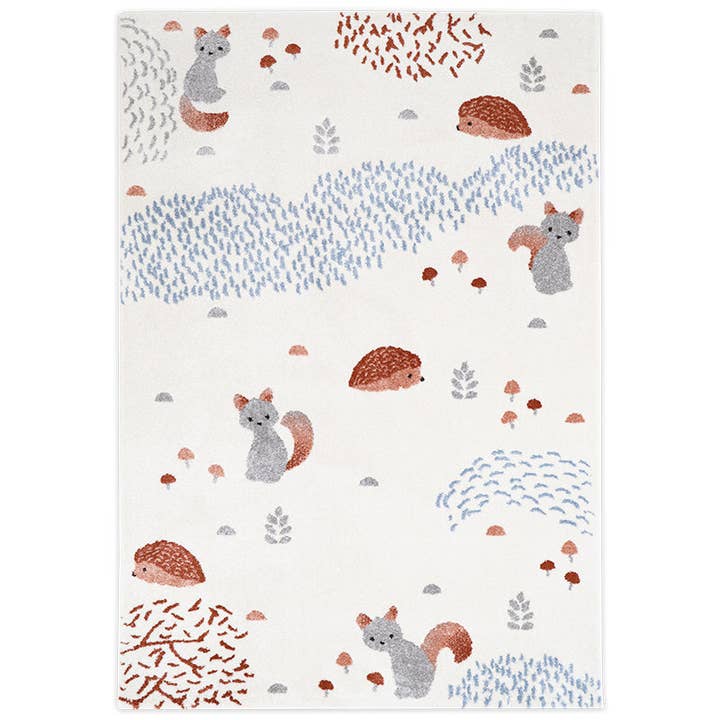 Tapis pour enfant FOREST DREAM M avec animaux de la forêt pour la vente par NATTIOT USA