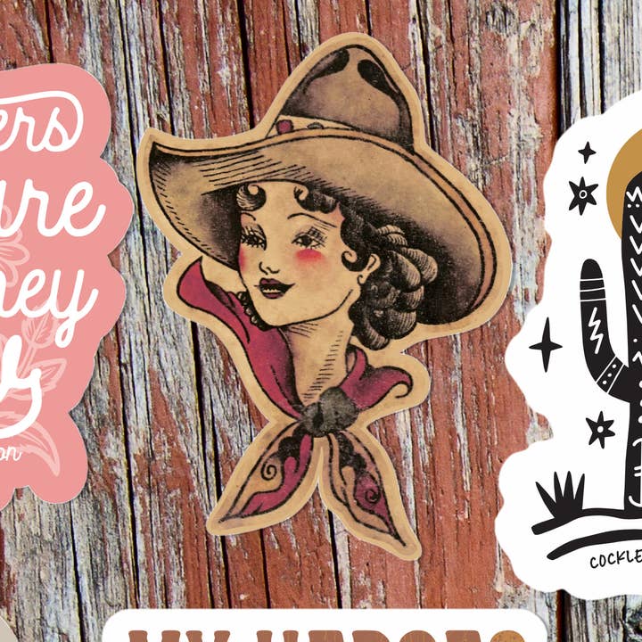Cocklebur & Co. - Wholesale Sticker - Vintage Cowgirl - sticker0