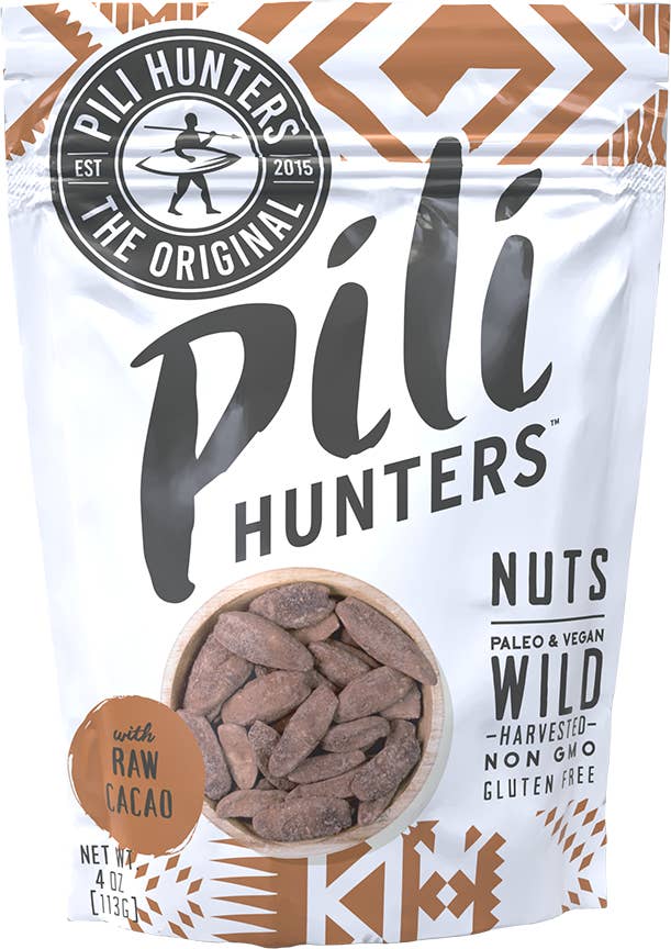 Pili jägare rå kakao Pili nötter (4oz) för wholesale av Pili Hunters