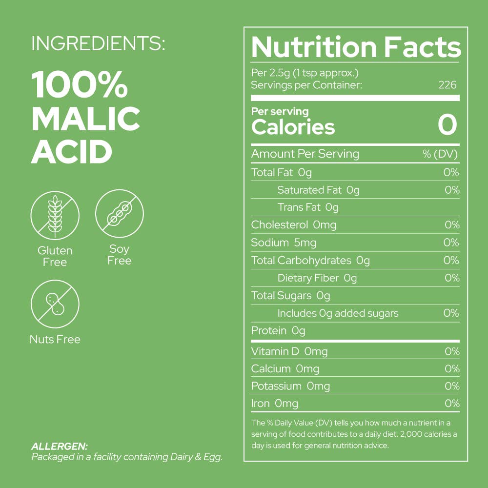 Plant of Life - Wholesale Oral Supplement/Vitamin - Malic Acid 100% Pure Powder | Non-GMO | Candy | Ingredient2