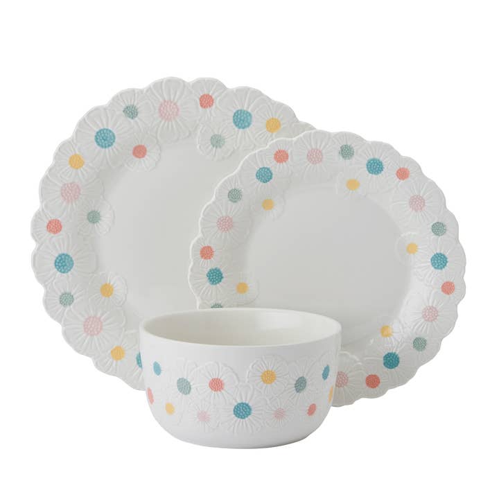 Darbie Angell Painted Daisy 12 Pc Dw Set Photo Box for wholesale by Fitz and Floyd® Mikasa® Pfaltzgraff®