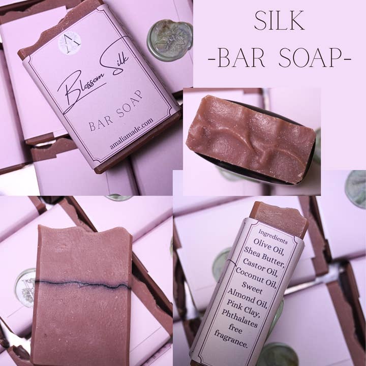 Floral Soap | Elegant Bar Soap | Blossom Silk for wholesale by AmaliaMade