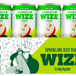 Wize Tea – Großhandel Eistee – Sparkling Apple Iced Tea, 12 Stück, zuckerarm, leicht koffeinhaltig2