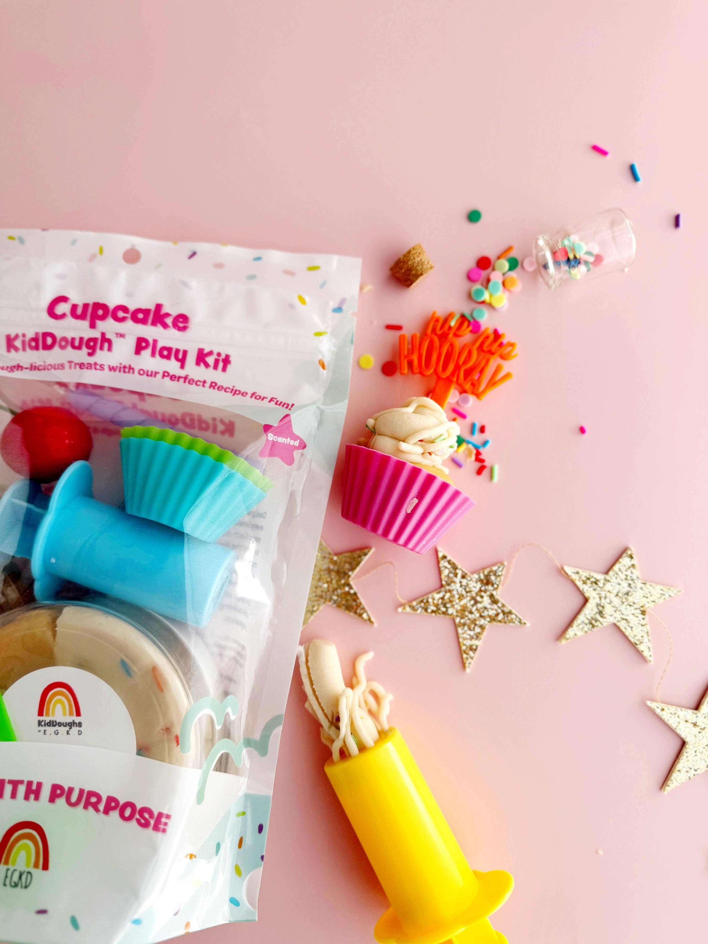 Earth Grown KidDoughs (KidDoughs by EGKD) - Wholesale Putty/Slime - Kids - Cupcake KidDough Play Kit2