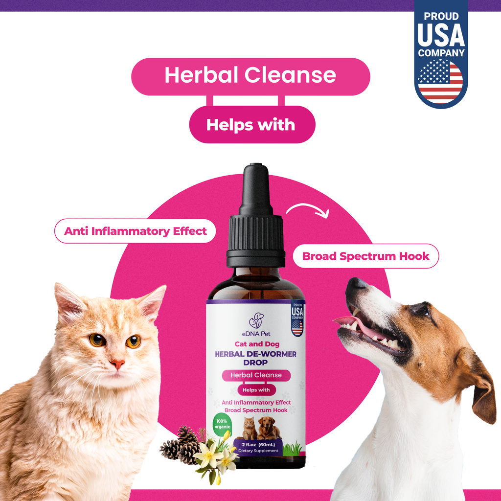 HARMONIFY – wholesale Pet supplement – Cat/dog – Dewormer Extract Drops for Dogs and Cats by eDNA Pet 2 Fl.Oz3