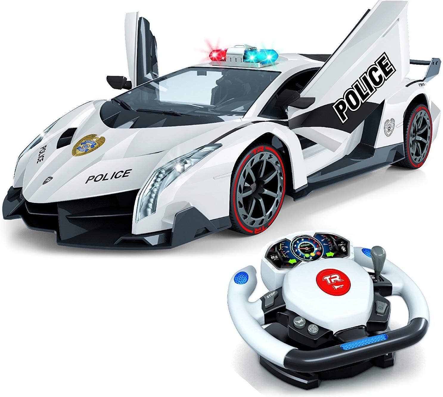 remote control police car with lights and siren