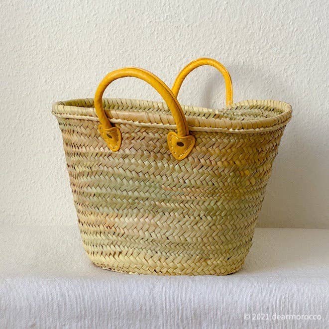 dear Morocco - Vente Paniers - Panier de marché français marocain avec petit poignée en cuir11