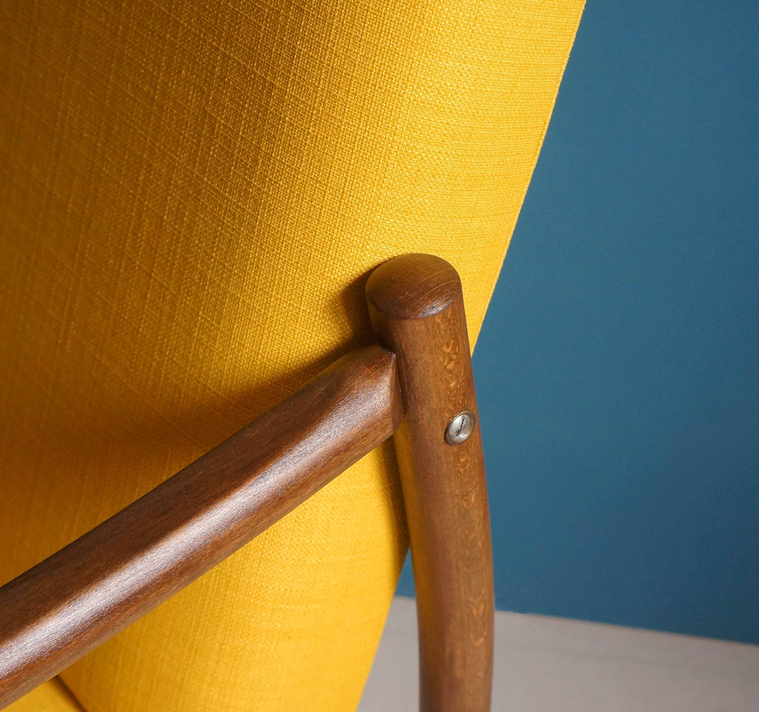 Workshop of Forms - Wholesale Stoel - Vintage fauteuil uit de jaren 60, mosterdgeel, professioneel gerestaureerd6