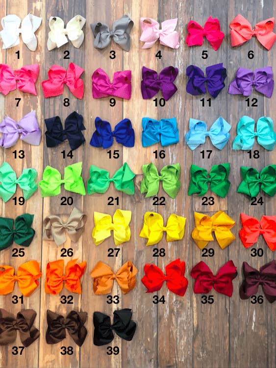 6" Alligator Clip Hairbows for wholesale by Orange Poppy
