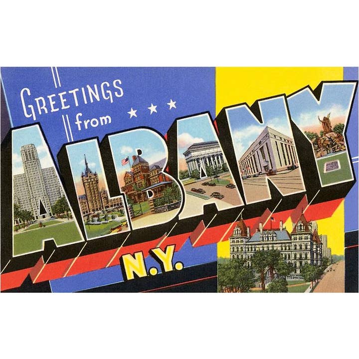 Magnet NS-373 Greetings from Albany, New York for wholesale by Found Image Press