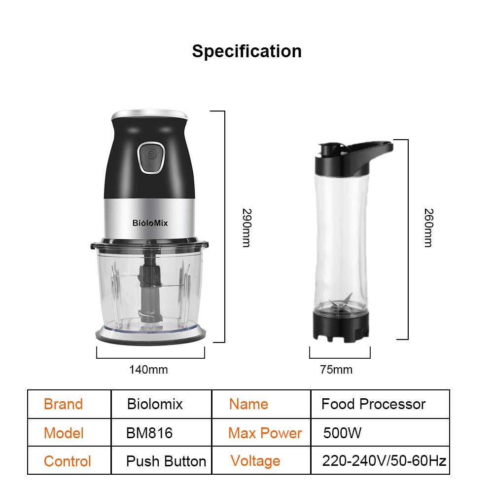 BlakOutlet - Wholesale Blender - European 500W Portable Personal Blender Mixer4