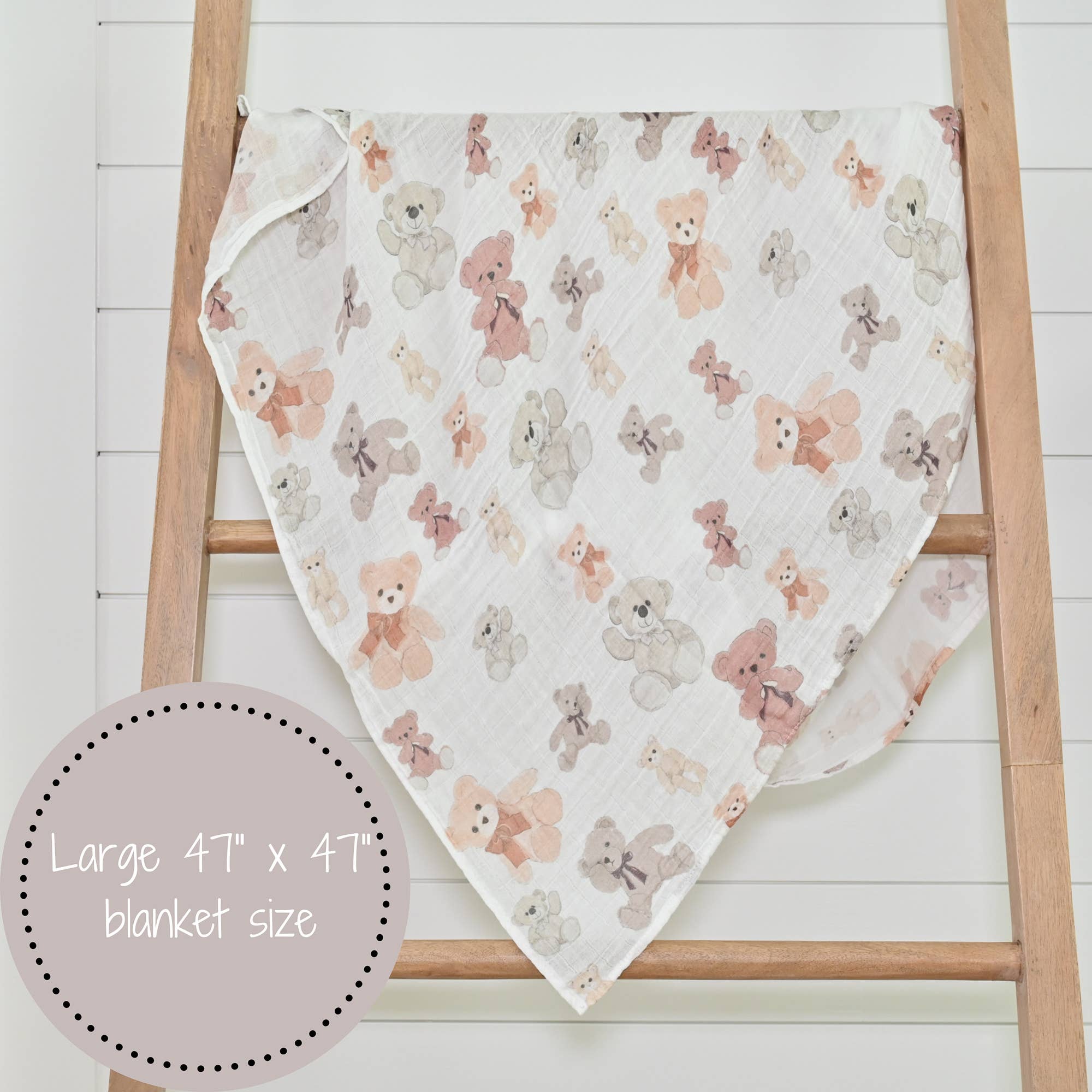 LollyBanks - Wholesale Swaddle - Baby - Bear Hugs Baby Muslin Swaddle Blanket6