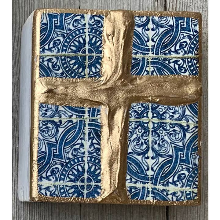 Ten Twenty Six Designs - Wholesale Tafelbladdecoratie - 4x4 decoupage cross art3