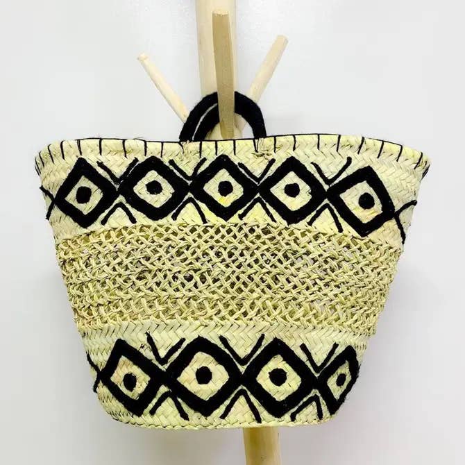 Marokkansk fransk kurvetaske med systammemønster for engroshandel hos Terracotta Design LTD