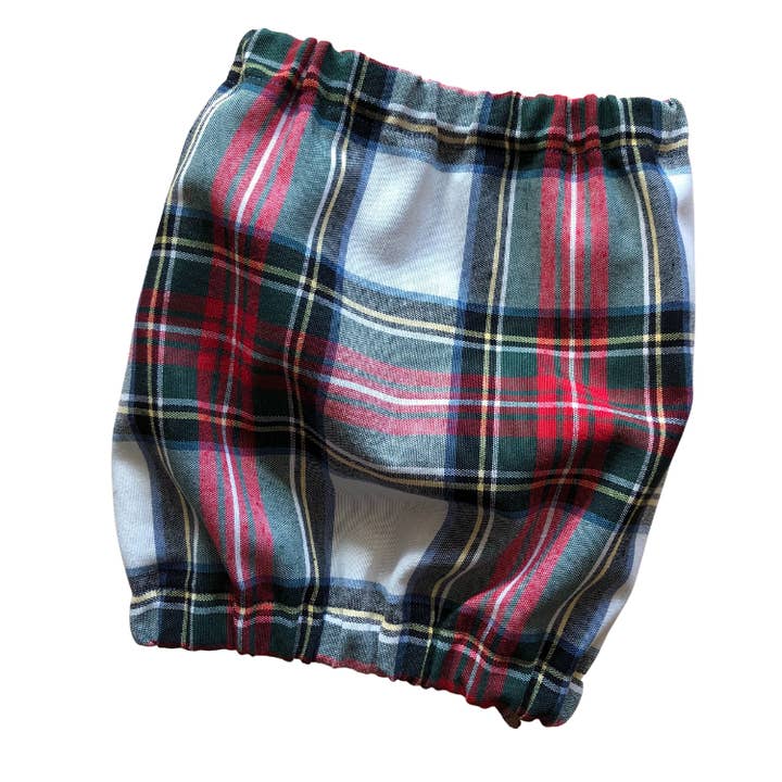 Paraorecchie per cani in cotone - Tartan bianco per la vendita all'ingrosso da parte di Cockers&Co.