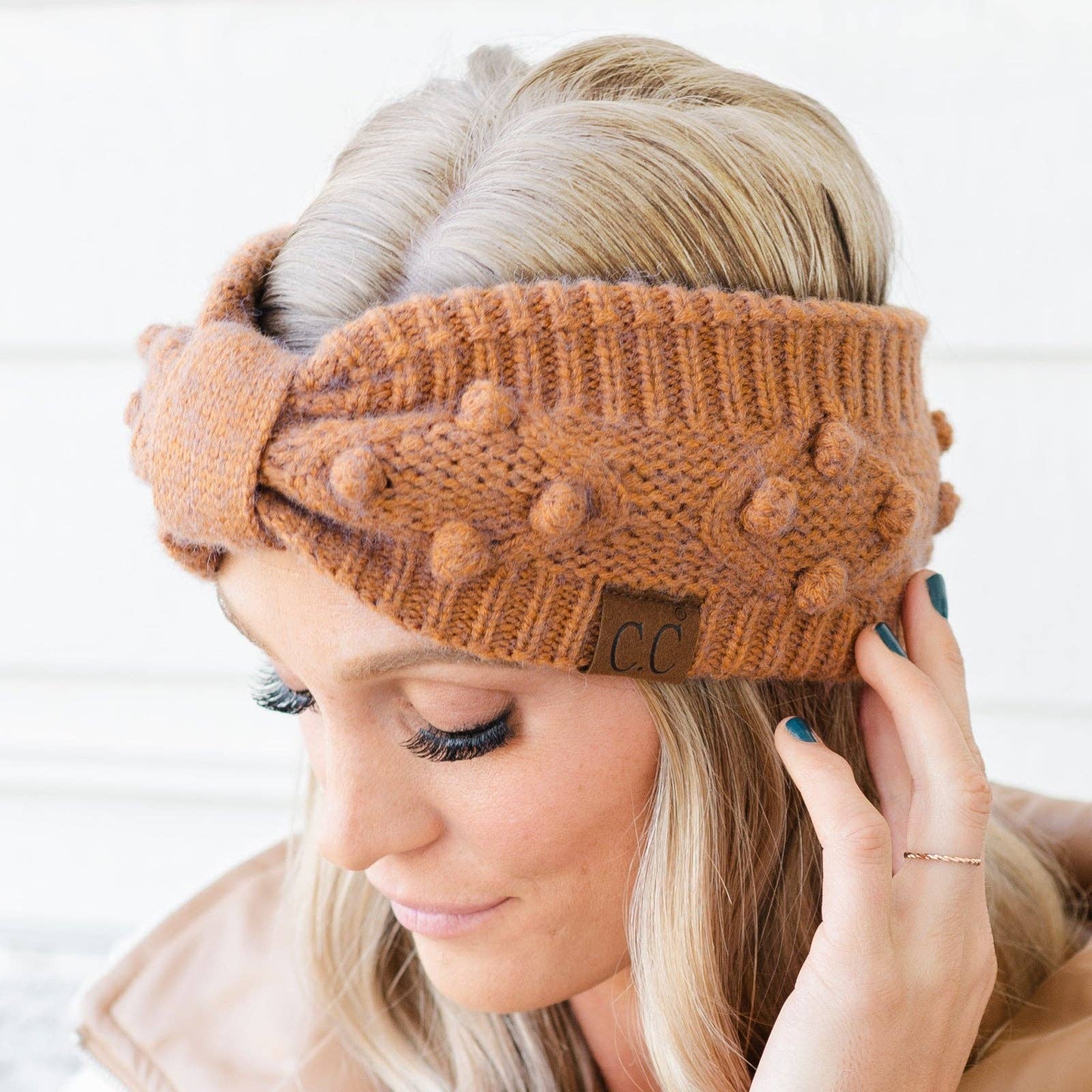 Truly Contagious - Wholesale Fashion Headband - Women's - CC Crafted Pom Detail Head Wrap ( HW-3836 )15
