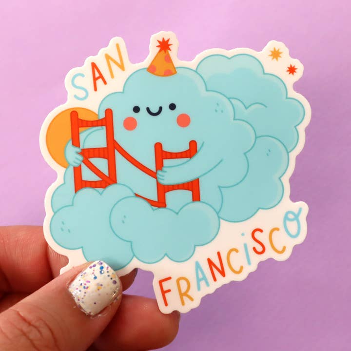 Yay! It's Vica - Vente Autocollant - Autocollant Karl the Fog San Francisco0