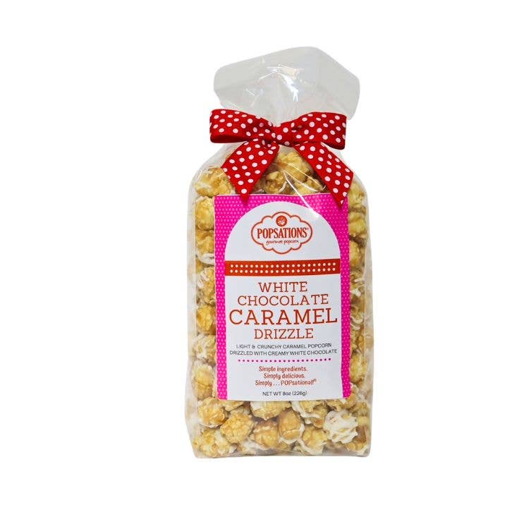 Popsations Popcorn Company - Wholesale Popcorn - Caramel Popcorn 8oz Ribbon Bag6