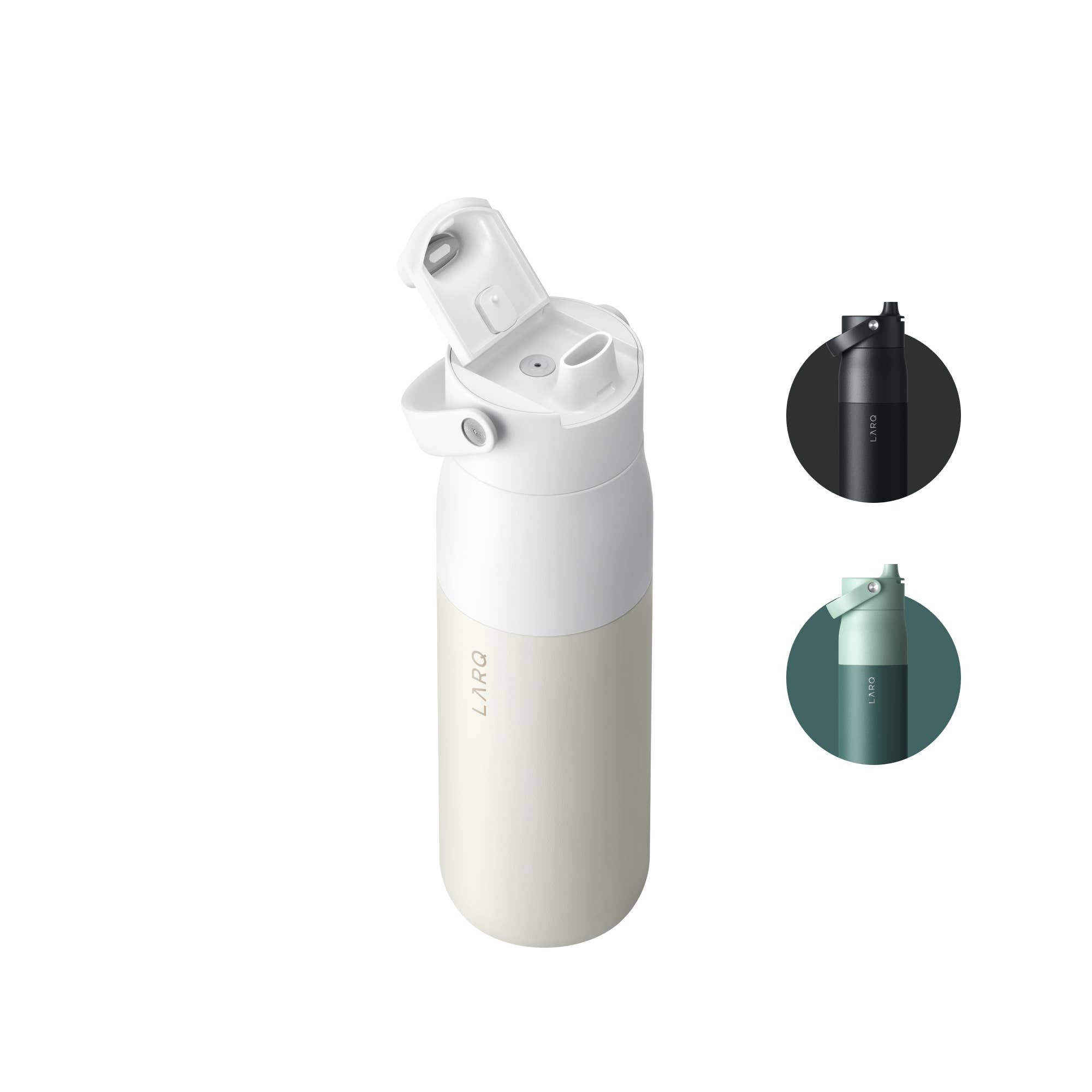 LARQ - Wholesale Water Bottle - LARQ Bottle Swig Top 34oz - Insulated Water Bottle - Granite White