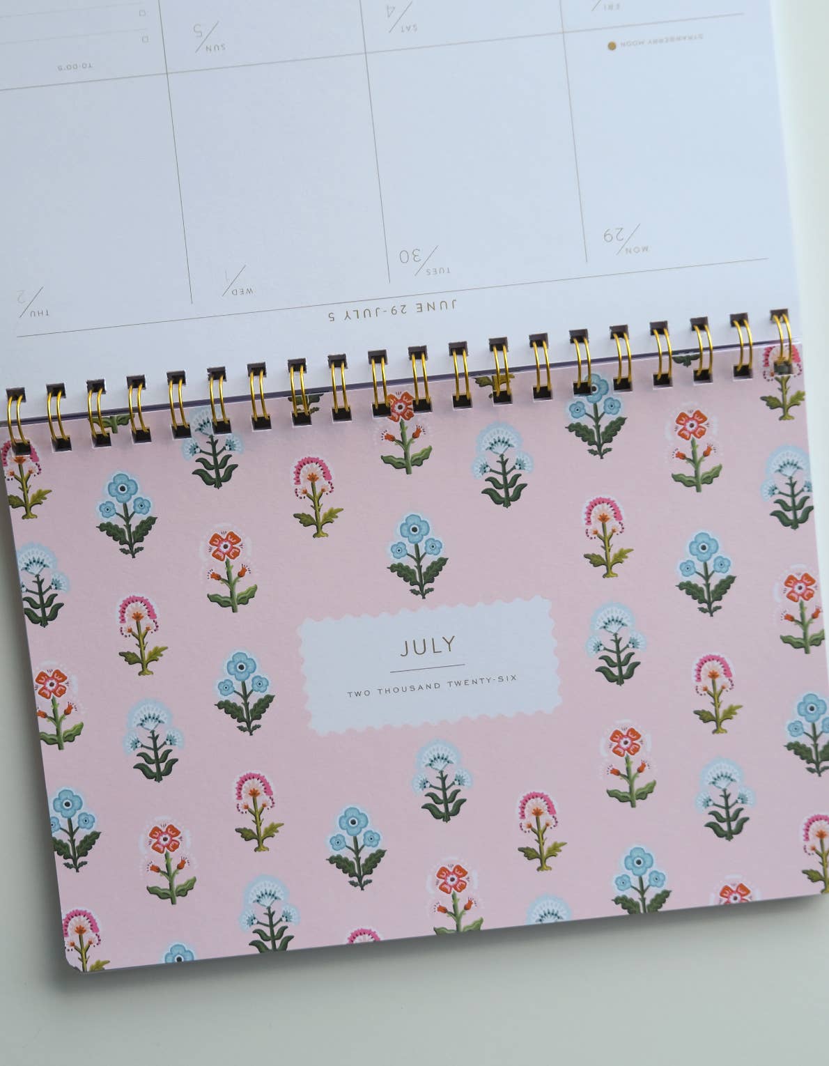 Idlewild Co. – wholesale Planner – 2026 Desktop Planner, Block Print Floral4