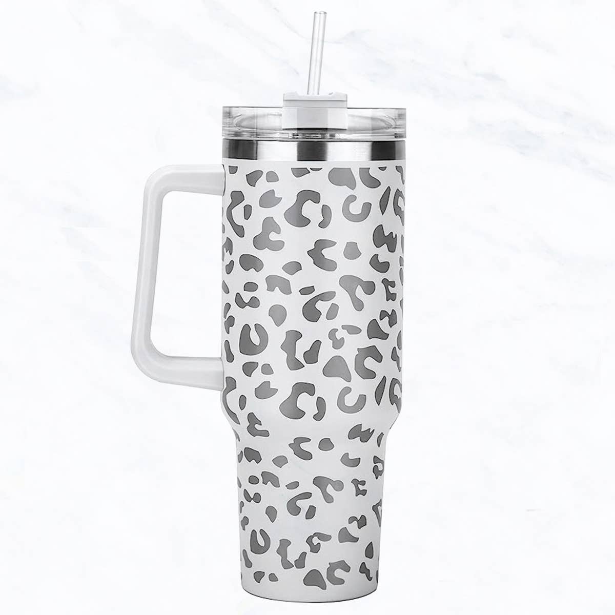 Suzie Q USA - Wholesale Insulated Mug/Tumbler - 40 oz, Stainless Steel Laser-Cut Leopard Tumbler2