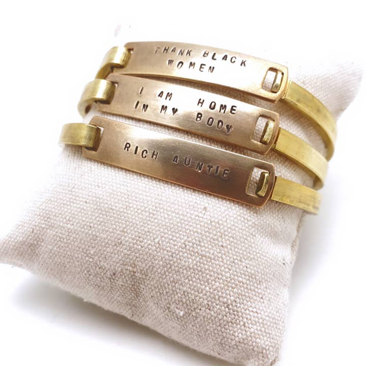 Stone Cooper - Wholesale Cuff Bracelet - Custom Expression Stamped Clip-Cuff Brass Bracelet1