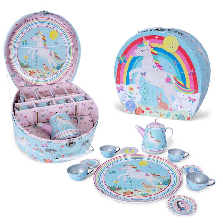 Floss and Rock - Wholesale Toy Feeding Set - Kids - Rainbow Fairy 11pc Musical Tea Set