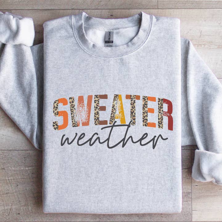 SWEATER WEATHER CREWNECK TEE/SWEATSHIRT for wholesale by It's So Me