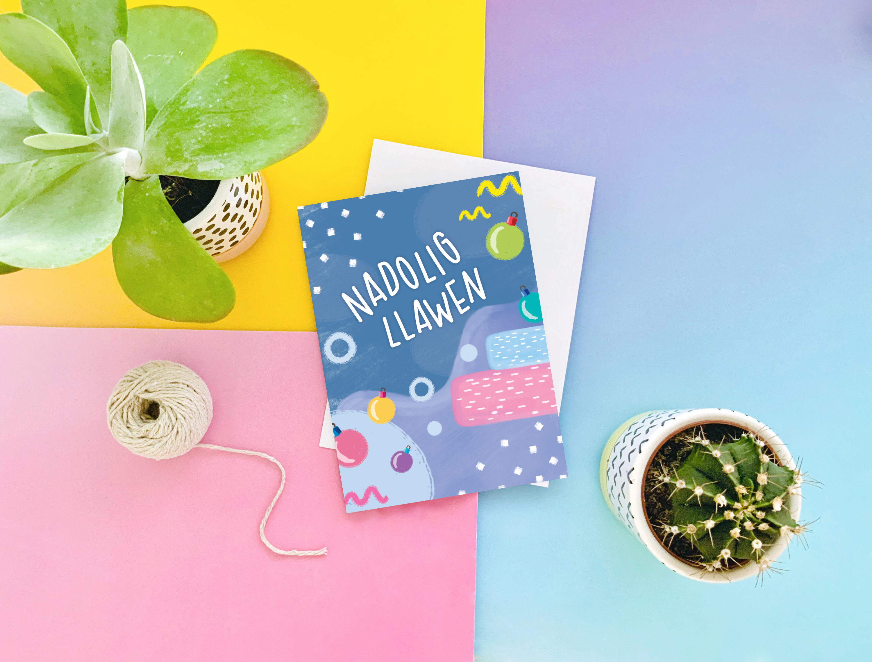 CoconuTacha - Wholesale Christmas Card - Nadolig Llawen Welsh Christmas Card5