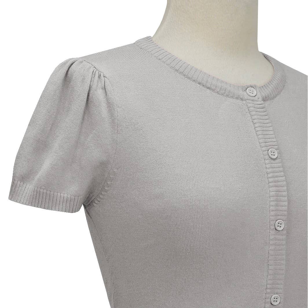 Mak - Vente Cardigan – femme - Cardigan court à col rond à manches courtes CB053611