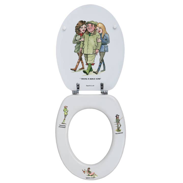 LOOPRINTS – wholesale Toilet seat cover – Soft Close Wooden Toilet seat - Shooting Gifts & Decor. FB1