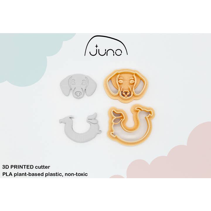 Juno 3D - Vente Emporte-pièce - Emporte-pièce pour corps de chien teckel en biscuit et argile2