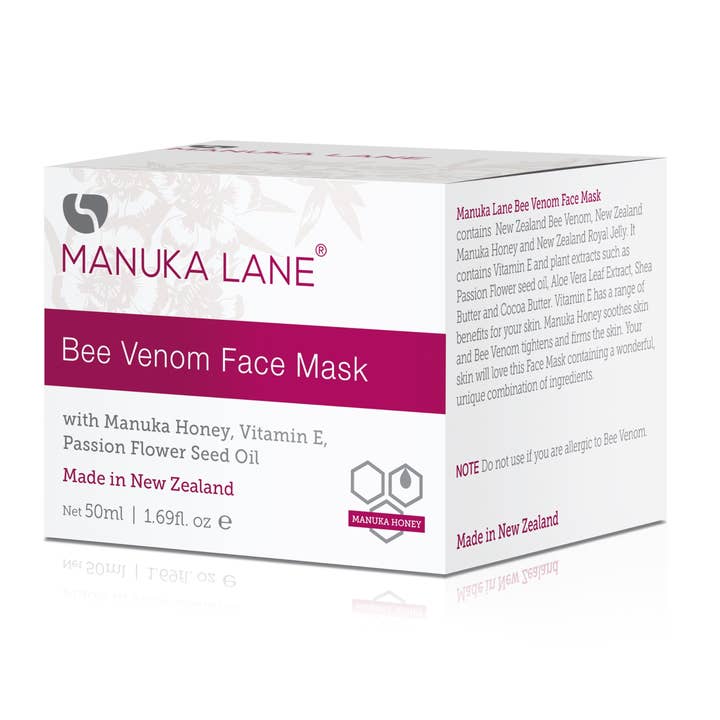 Manuka Lane - Wholesale Skincare Face Mask - Bee Venom Face Mask with Manuka Honey, Vitamin E, & Passion Flower Seed Oil (50ml)