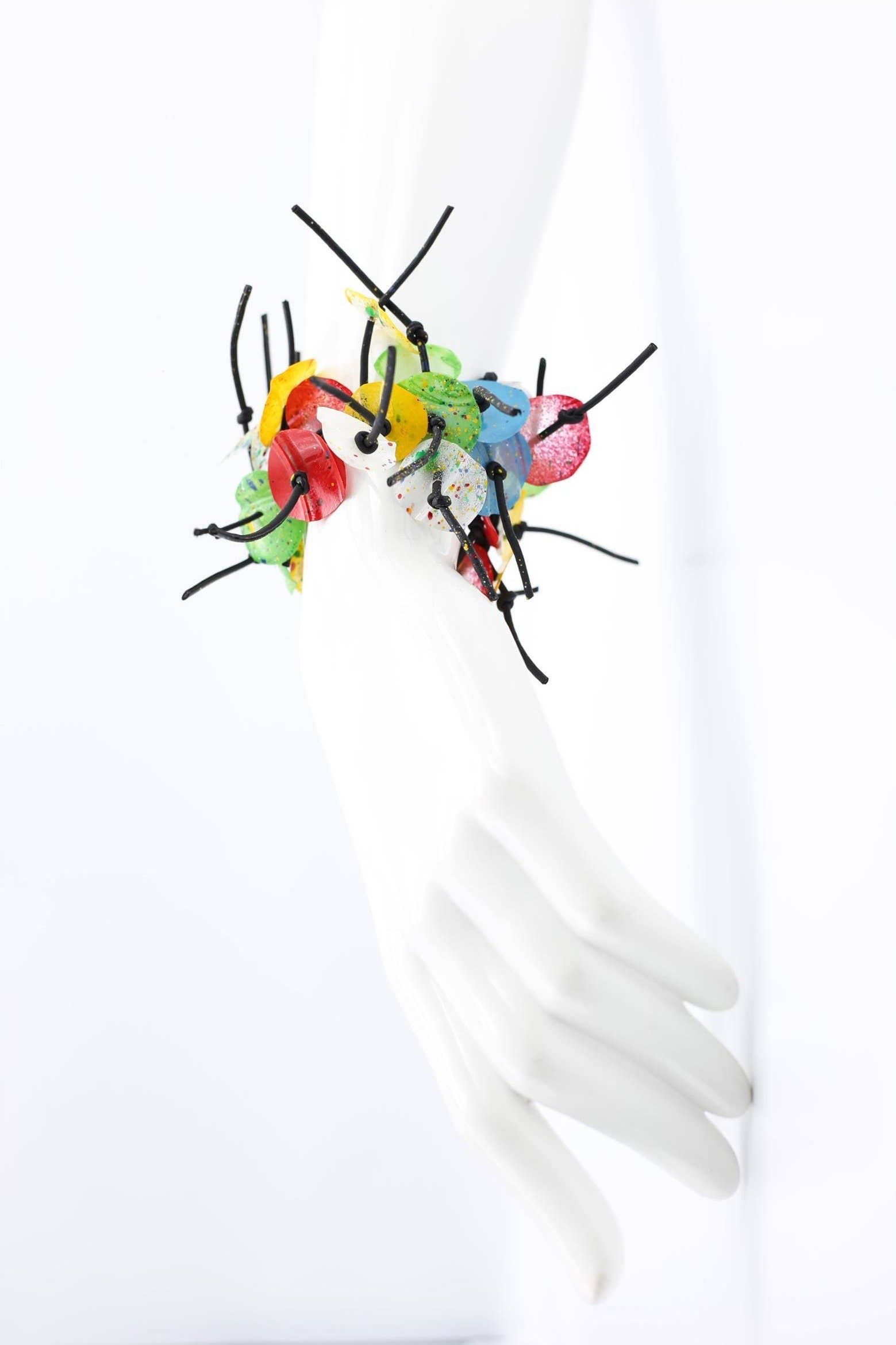 Jianhui London - Wholesale Bangle Bracelet - Recycled Plastic Water Lily Leaf Bracelet - Hand-painted1