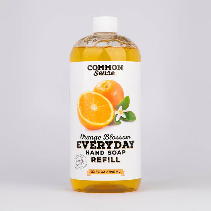 Common Sense Soap - Wholesale Hand Soap/Wash - Everyday Orange Blossom Hand Soap 32 oz. REFILL