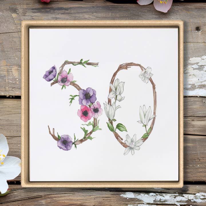 Clous d'oreilles en argent - Boucles d'oreilles en cristal argenté - Carte d'anniversaire 50 ans pour la vente par Crumble & Core