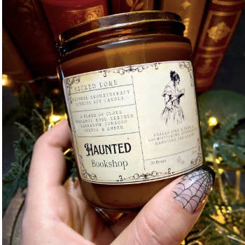 Sacred Lore - Wholesale Jar/Filled Candle - Haunted Bookshop Candle, Literary Candle, Bookish Gift 0