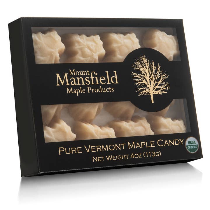 Mount Mansfield Maple Products - Wholesale Hard Candy - Quarter Pound Box Organic Pure Vermont Maple Sugar Candy