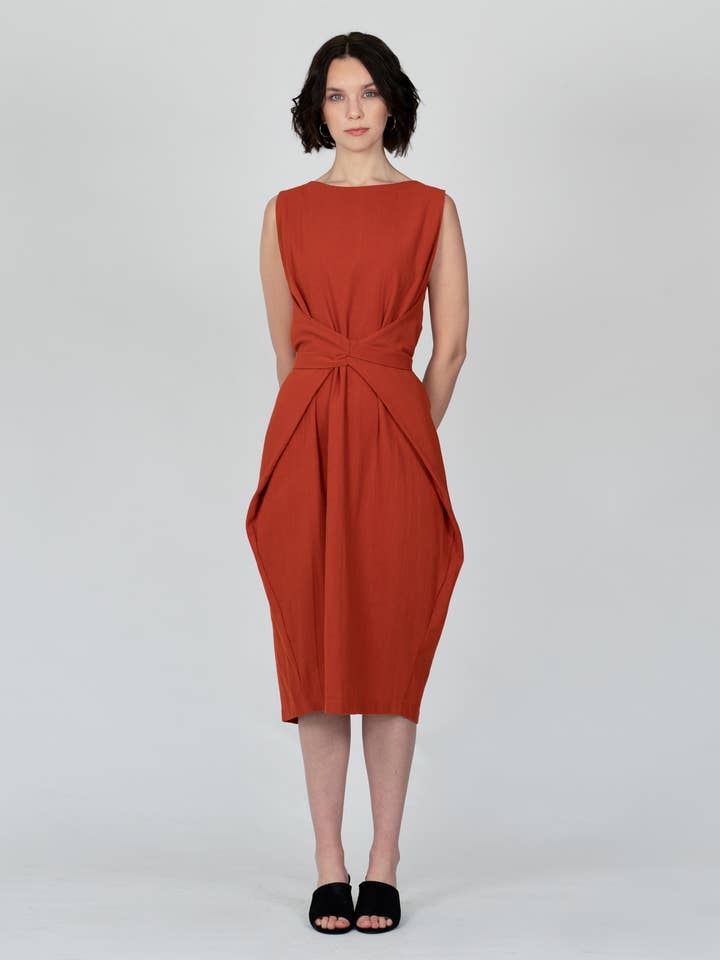 Lucy Dress - Rust for wholesale by Cherlyn