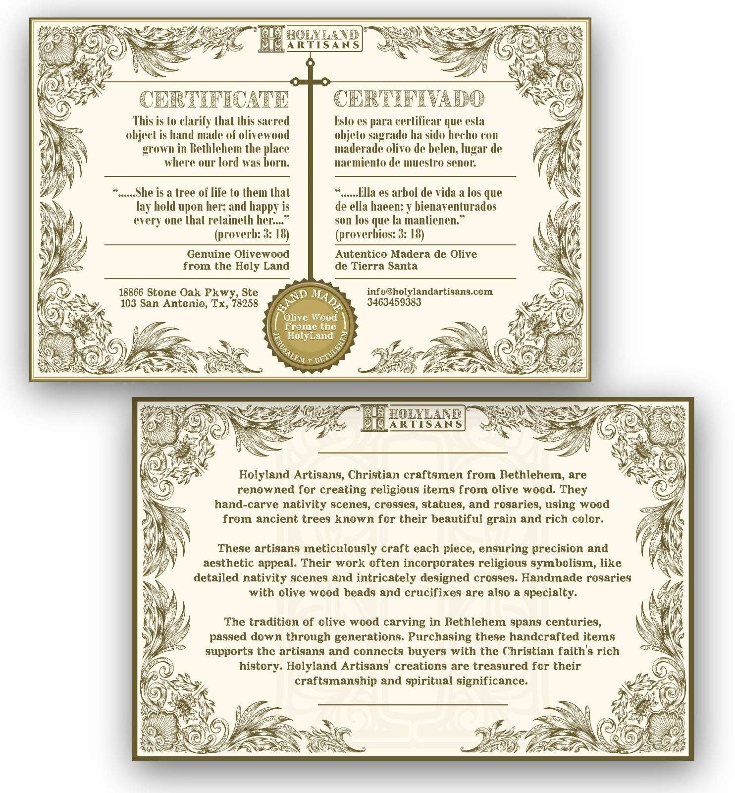 Holyland Artisans - Venta al por mayor Joyero/organizador de joyas - Caja de Madera de Olivo_ Rectangular Grande Lisa2