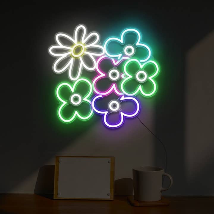 Daisy and Flowers Neon Sign for wholesale by BeNeonUnicorn