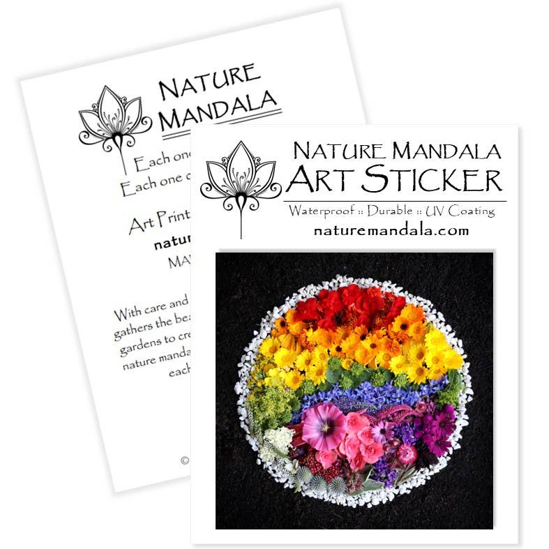 Nature Mandala Art - Wholesale Sticker - Nature / Flower Mandala Stickers :: 10 Designs15
