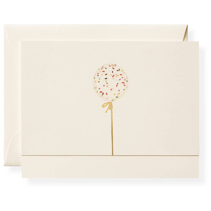 Konfetti ballon individuelle notecard for engroshandel hos Karen Adams Designs