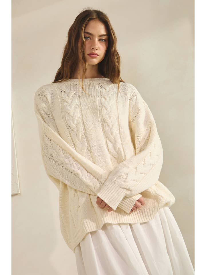 Creamon - Wholesale Knit Sweater - Women's - NSW3211-NAVY1