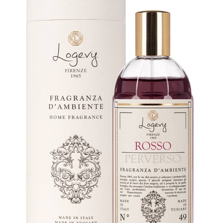 Fragranza per Ambienti Rosso Perverso Spray 75ml per la vendita all'ingrosso da parte di Logevy Firenze 1965