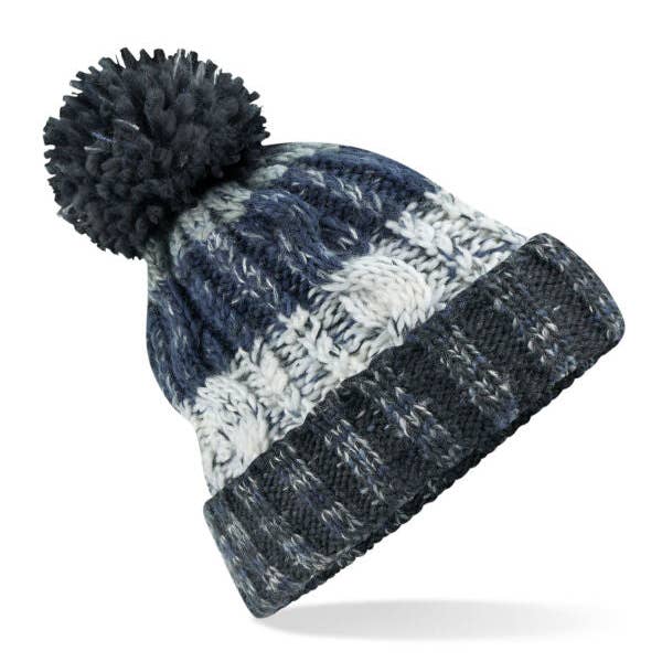 Logo Free Clothing - Vendita all'ingrosso Berretto - Donna - Berretto Beechfield Cavatappi Pom Pom | Unisex | Tessuto a trecce pesanti | 15 colori | Taglia unica