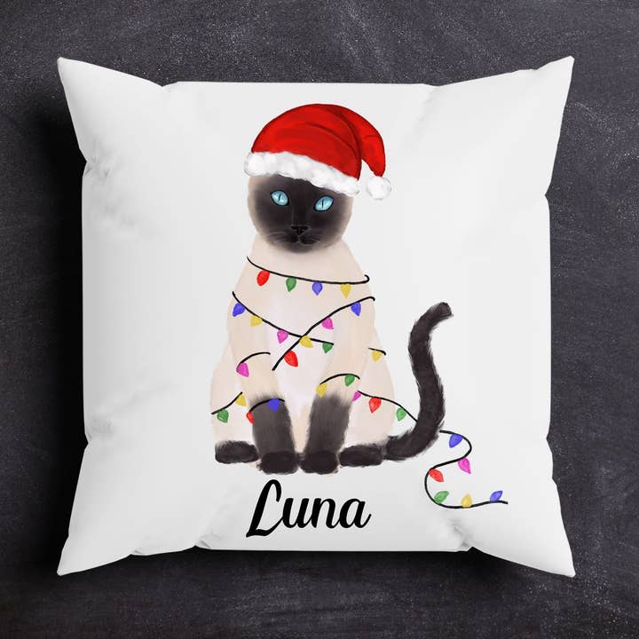 Julepude med siamesisk kat for engroshandel hos MerikaArt